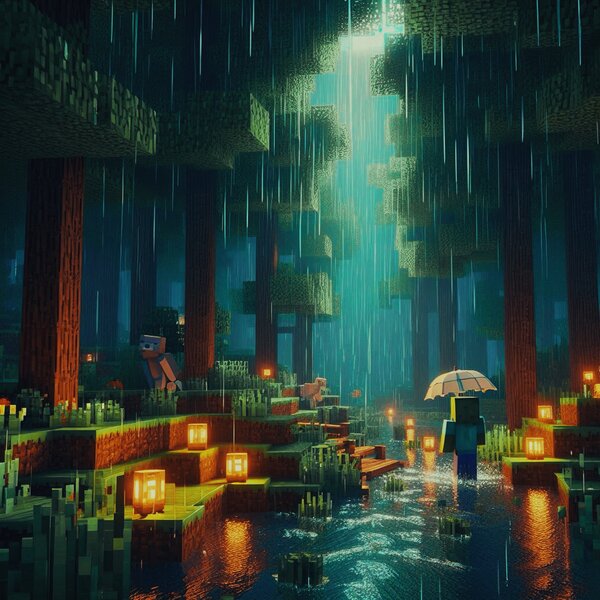 rain in forest